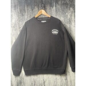 DIXXON‎ Men's L Black Crewneck Fleece Sweatshirt Graphic Pullover Car Ground Up